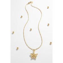 Pukka Accessories Pukka Kadın Altın Renk Yıldız Figürlü Zincir Kolye - Kadın Kolye