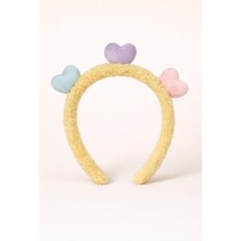 Renkli Kalp Aksesuarlı Taç Sarı