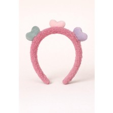 Renkli Kalp Aksesuarlı Taç Koyu Pembe