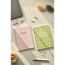 Mirya Notes A5 Spiralli Okul Defteri Kareli 2’li Set 80 Yaprak Pötikare-Papatya