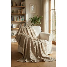 Bella Home 175X215 Sakallı Koltuk Örtüsü - Kaymaz Taban - Şönil Jakar Kumaş