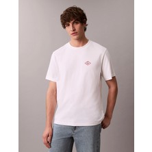 Calvin Klein Kısa Kollu 20S Calvin Matchbox Grafik Baskılı Erkek Beyaz T-Shirt LV04RE802G-YAA