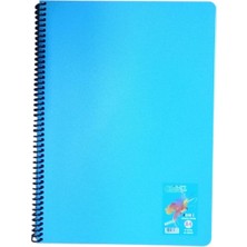 Marka Contra Renkli Yapraklı 80 Yp Kareli Defter-Mavi