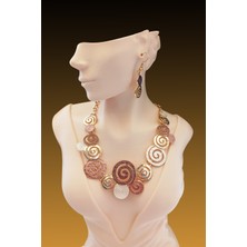 Balva Konsept Geo Modern Geometrik Tarzda Kolye ve Küpe Set