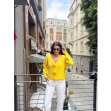 Füme Triko Güllü Çıtçıtlı Hırka