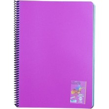 Marka Contra Renkli Yapraklı 80 Yp Kareli Defter-Pembe