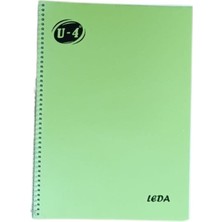 Marka U-4 A4 Pp Kp Spiralli 40 Yp Çizgili Defter-Yeşil