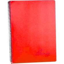 Marka Tokaç A4 Pp Kp Spiralli 72 Yp Çizgili Defter-Kırmızı