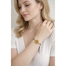 Altın Kaplama Yaşam Çiçeği Bileklik