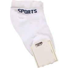 Bebegen Erkek Çocuk Beyaz Laci Sports Yazılı Patik Çorap