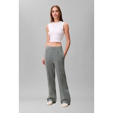 Calvin Klein Archive Logolu French Terry Kadın Gri Eşofman Altı LV047B240G-PNO
