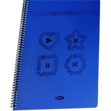 Marka Tokaç A4 Müzik Defteri Spiralli Pp Kapak 40 Yp-Lacivert Kalp