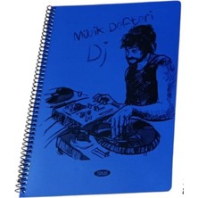 Marka Tokaç A4 Müzik Defteri Spiralli Pp Kapak 40 Yp-Lacivert Dj