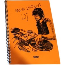 Marka Tokaç A4 Müzik Defteri Spiralli Pp Kapak 40 Yp-Turuncu Dj