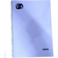 Marka U-4 A4 PP KP Spiralli 40 Yp Kareli Defter-Mor