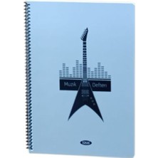 Marka Tokaç A4 Müzik Defteri Spiralli Pp Kapak 40 Yp-Gri Elektronik Gitar