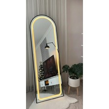 Esenhome DECOR Siyah Çerçeveli Günışığı Ledli Oval Boy Aynası 60x180cm