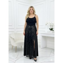 Florance Tekstil Büyük Beden Eleni Abiye Elbise