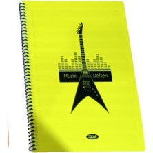 Marka Tokaç A4 Müzik Defteri Spiralli Pp Kapak 40 Yp-Sarı Elektronik Gitar