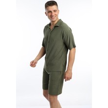 Polo State Erkek Crinkle Kumaş Regular Fit Gömlek Yeşil