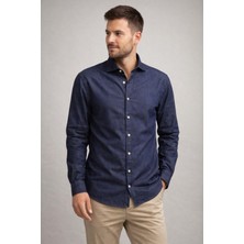 Polo State Erkek Regular Fit Lacivert Kolay Ütülenebilir Pamuklu Gömlek