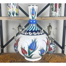 Çini Evi Geleneksel Lale Deseni – Iznik Çini Vazo