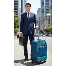 Karizma Polo 5 Tekerli -Çok Hafif- Sedefli Kumaş Valiz