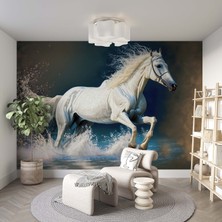 Grown Koşan Beyaz At Duvar Kağıdı