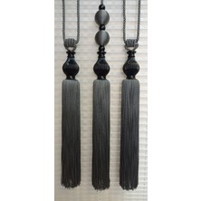 SerART Concept Blac Lıne 3 Lü Set Fon Perde  Kruvaze  Perde Tavan Bağlama Perde Aksesuarı 1 Set