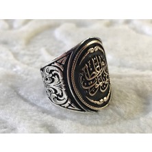 Canka "Kefa Bil Mevt Vaizan (Nasihat İstersen Ölüm Yeter)" Yazılı 925 Ayar Erkek Gümüş Yüzük