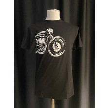 Honda Orjinal Motosiklet Cafe Racer Tasarımlı Siyah Tshırt (08HOVT187Y)