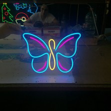 Neonled Neoled Işıklı Neon Kelebek Figürü 25X35 cm