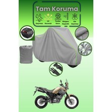 Dokaca Neo Gri Neon Fitilli Arka Çanta Uyumlu Yamaha Xtz 660ZA Tenere Uyumlu Motor Brandası, Koruyucu Örtü