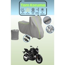 Dokaca Neo Gri Neon Fitilli Yamaha MT-125 Uyumlu Motosiklet Brandası, Koruyucu Örtü, Motor Branda