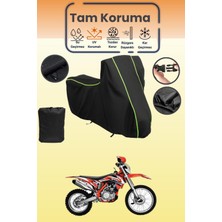 Dokaca Neo Siyah Neon Fitilli Yuki Dirty Paws Offroad Uyumlu Motor Branda, Koruyucu Örtü, Motosiklet Brandası