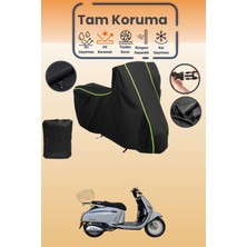 Dokaca Neo Siyah Neon Fitilli Yuki Risotto 125 cc Uyumlu Motor Branda, Koruyucu Örtü, Motosiklet Brandası