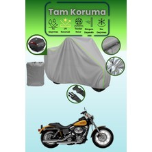 Dokaca Neo Gri Neon Fitilli Arka Çanta Uyumlu Harley-Davidson Dyna Low Rider Fxdlı Uyumlu Motor Brandası