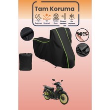 Dokaca Neo Siyah Neon Fitilli Rks Sniper 50 Pro x Uyumlu Motor Branda, Koruyucu Örtü, Motosiklet Brandası