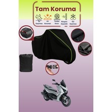 Dokaca Neo Siyah Neon Fitilli Arka Çanta Uyumlu Rks Rz 250S Uyumlu Motosiklet Brandası, Koruyucu Örtü
