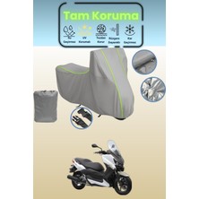 Dokaca Neo Gri Neon Fitilli Yamaha Yp 250 R x Max Uyumlu Motosiklet Brandası, Koruyucu Örtü, Motor Branda