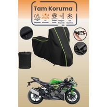 Dokaca Neo Siyah Neon Fitilli Kawasaki Ninja Zx-6r Uyumlu Motor Branda, Koruyucu Örtü, Motosiklet Brandası