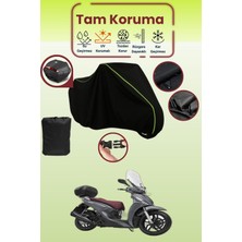 Dokaca Neo Siyah Neon Fitilli Arka Çanta Uyumlu Kymco People S 125I Uyumlu Motosiklet Brandası, Koruyucu Örtü