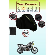 Dokaca Neo Siyah Neon Fitilli Arka Çanta Uyumlu Husqvarna Norden 901 Uyumlu Motosiklet Brandası, Koruyucu Örtü