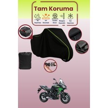 Dokaca Neo Siyah Neon Fitilli Arka Çanta Uyumlu Kawasaki Kle 650 Versys Uyumlu Motosiklet Brandası