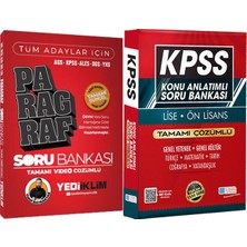 Yediiklim Yayınları Tüm Adaylar Için Tamamı Video Çözümlü Paragraf Soru Bankası - Lise Önlisans Konu Ant. Soru