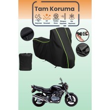 Dokaca Neo Siyah Neon Fitilli Kawasaki Er-5 Uyumlu Motor Branda, Koruyucu Örtü, Motosiklet Brandası