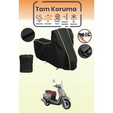 Dokaca Neo Siyah Neon Fitilli Kymco Like 125 Uyumlu Motor Branda, Koruyucu Örtü, Motosiklet Brandası
