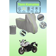 Dokaca Neo Gri Neon Fitilli Yamaha Fazer 8 Abs Uyumlu Motosiklet Brandası, Koruyucu Örtü, Motor Branda
