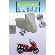 Dokaca Neo Gri Neon Fitilli Honda PCX125 Uyumlu Motosiklet Brandası, Koruyucu Örtü, Motor Branda