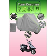 Dokaca Neo Gri Neon Fitilli Arka Çanta Uyumlu Kuba Rocca 100 Uyumlu Motor Brandası, Koruyucu Örtü